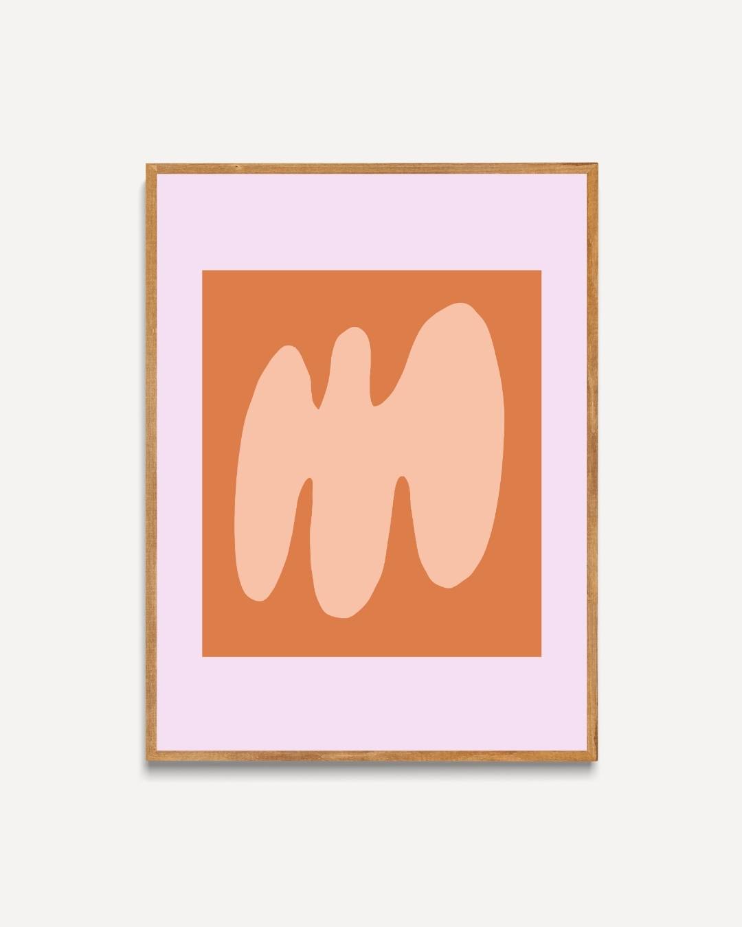 Abstract terracotta Poster – portret poster als wanddecoratie