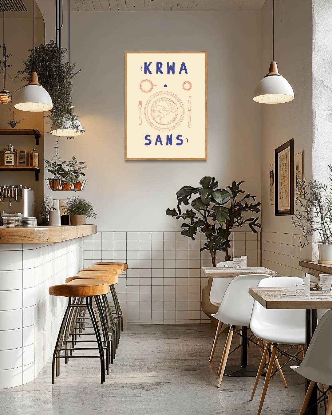 Krwa sans Poster – staande poster voor modern interieur