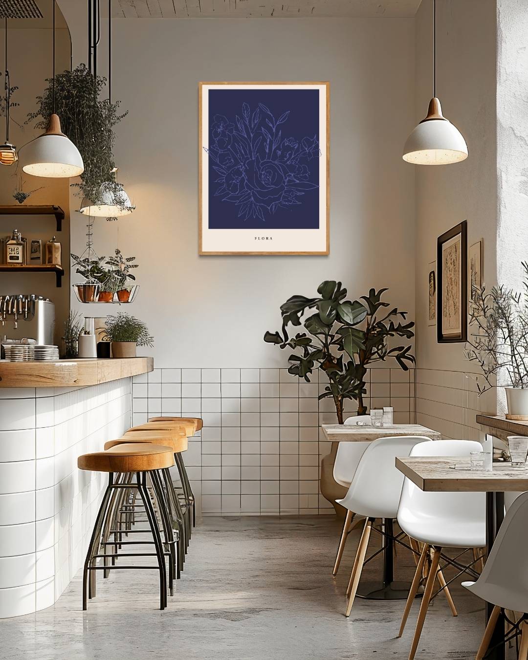 Donkere botanische schets Poster – staande poster voor modern interieur