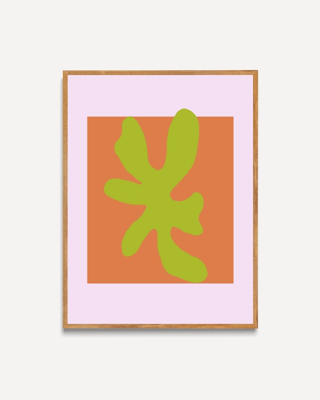 Abstract green shape Poster – portret poster als wanddecoratie