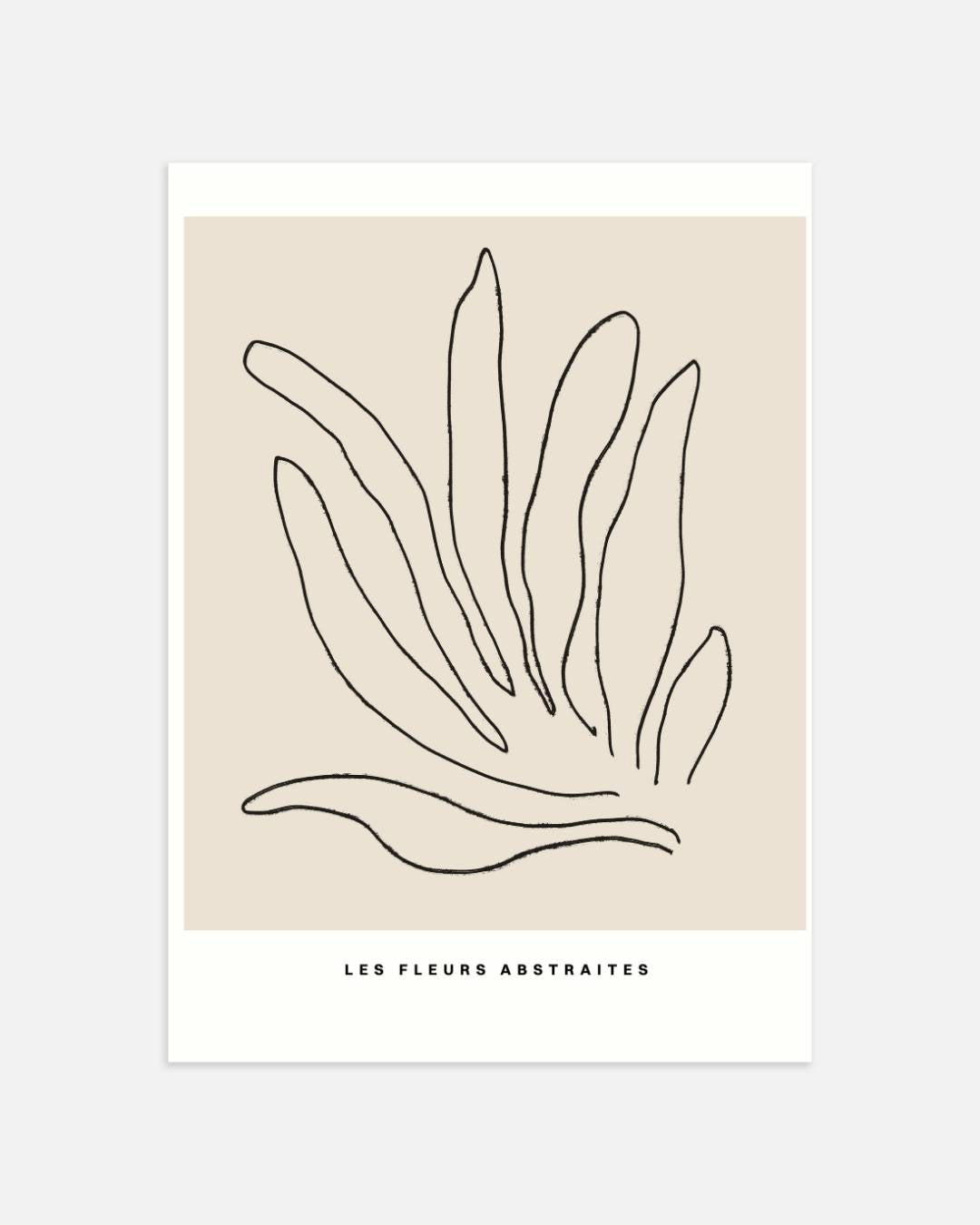 Les fleurs abstraites Poster – portret wanddecoratie van WallArtistic