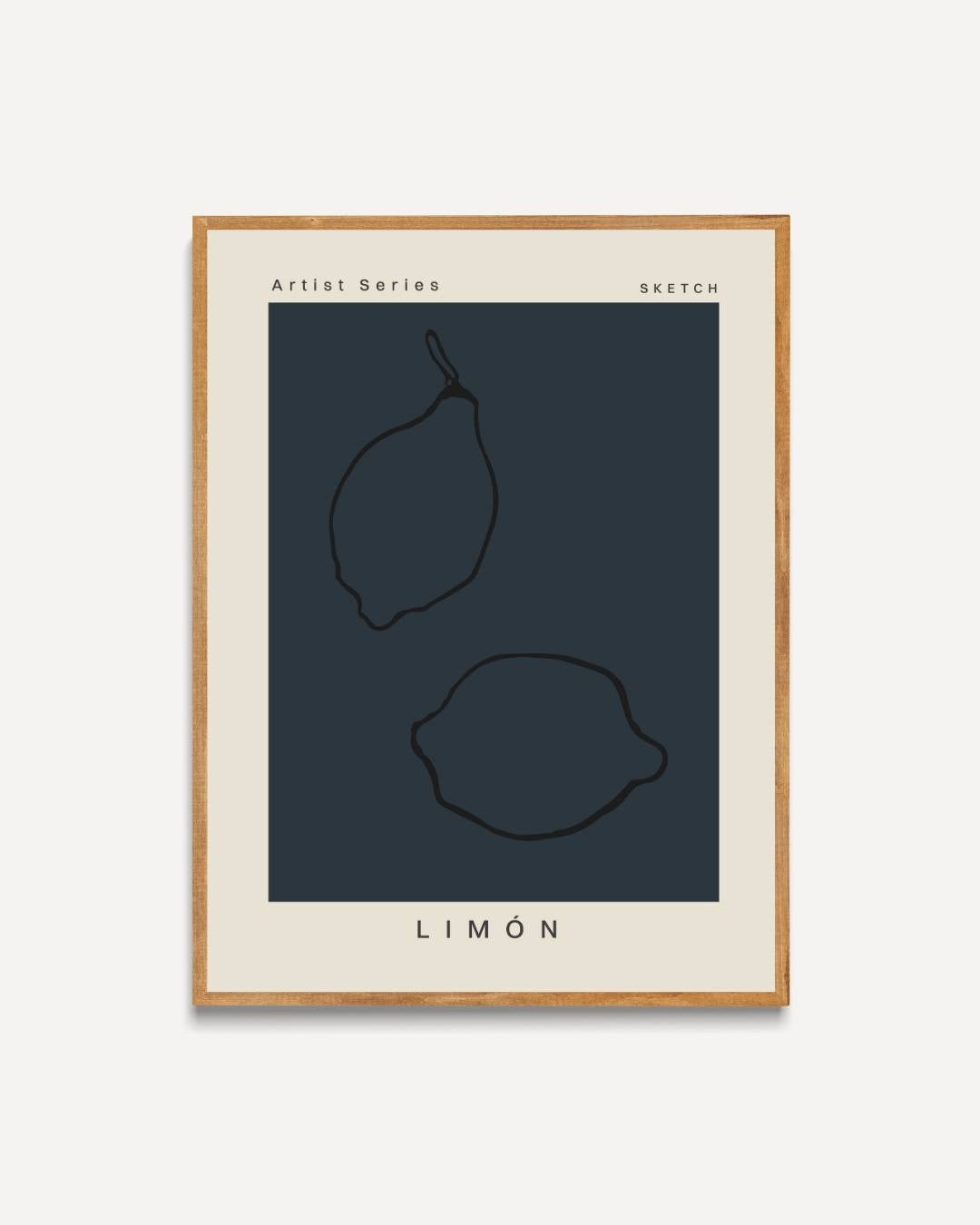 Limoen sketch Poster – portret poster als wanddecoratie