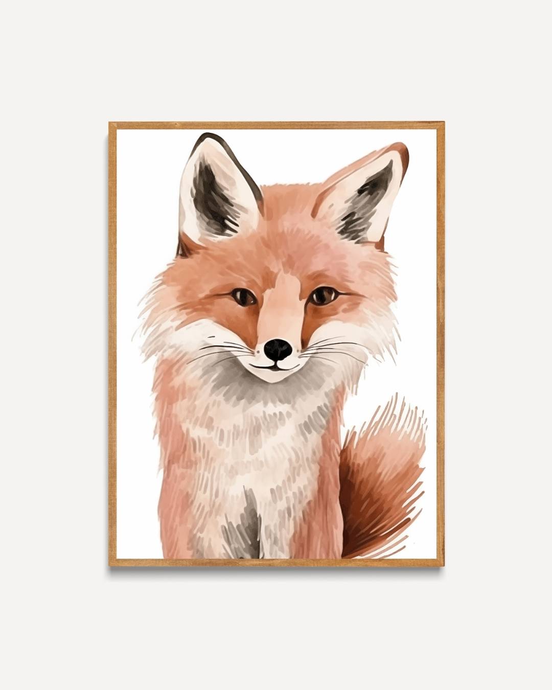 Vos illustratie Poster – portret poster als wanddecoratie
