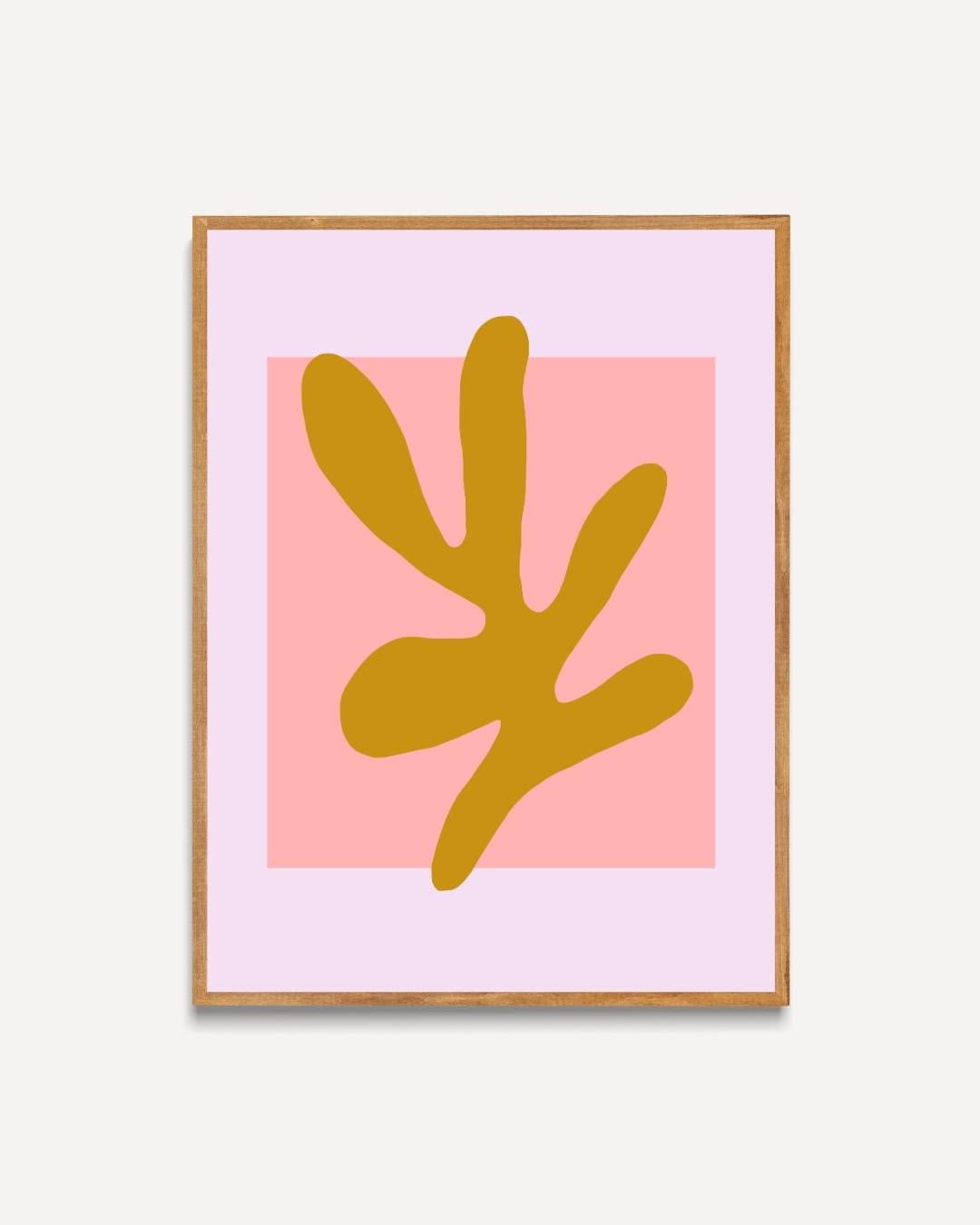 Abstract ochre shape Poster – portret poster als wanddecoratie