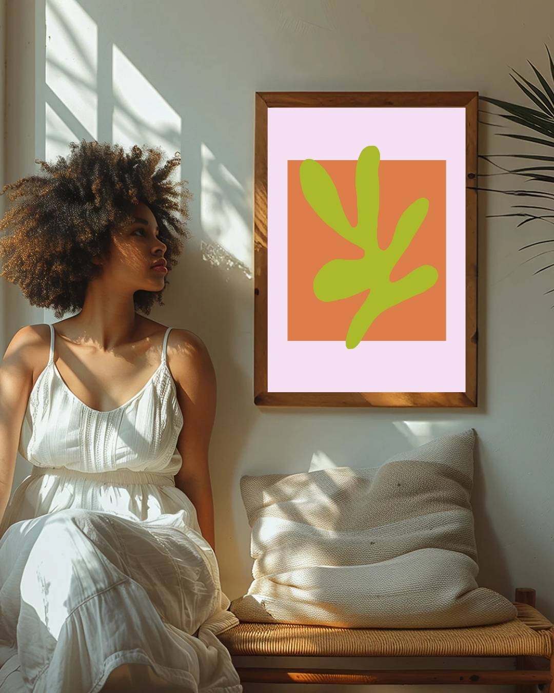 Abstract groen shape Poster – staande poster voor modern interieur