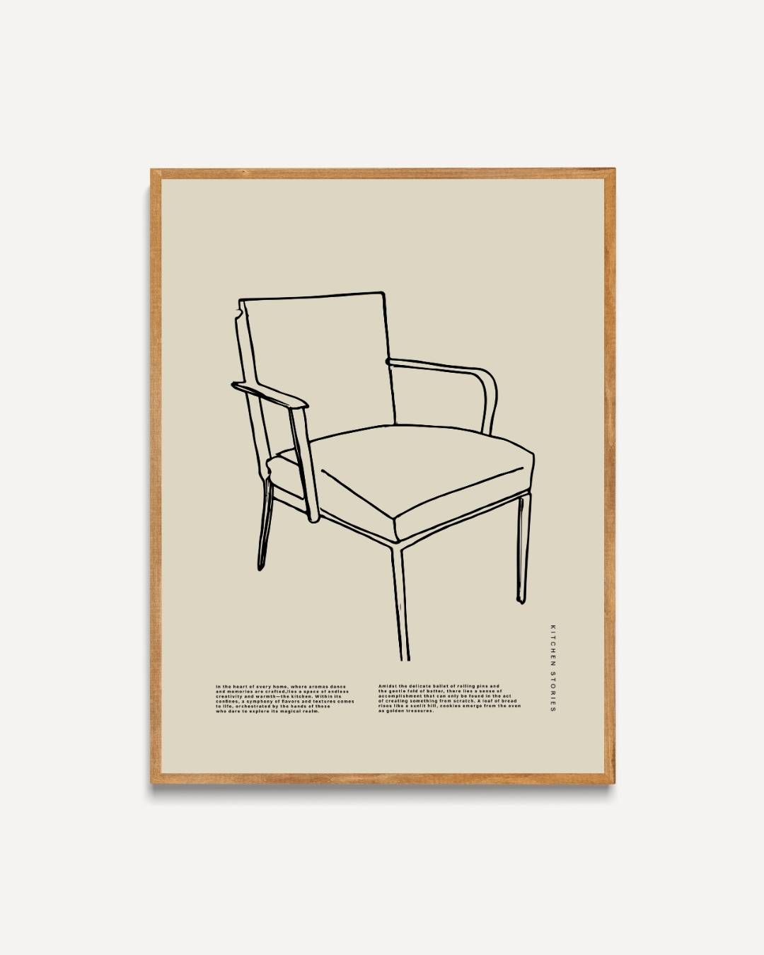 Minimalistische stoel Poster – portret poster als wanddecoratie