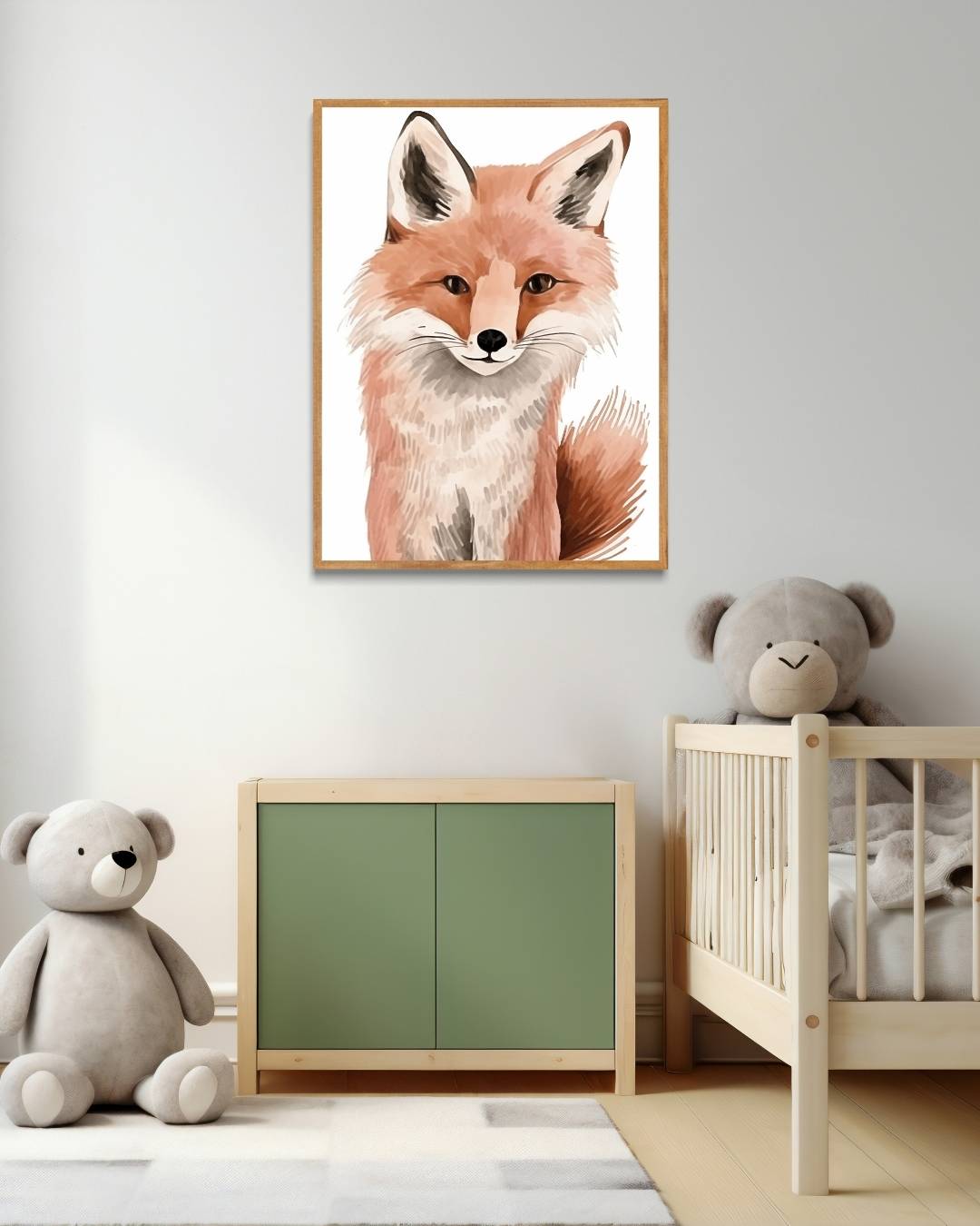 Vos illustratie Poster – staande poster voor modern interieur