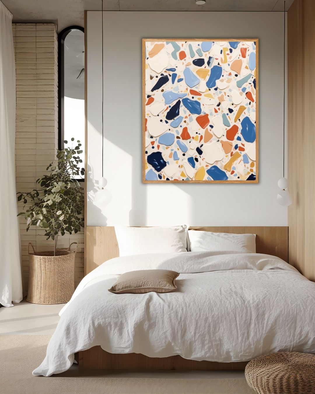 Mosaïek Abstracte Kunst Poster – staande poster voor modern interieur