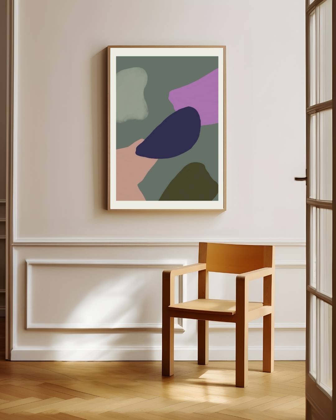 Abstracte natuurlijke vormen Poster – staande poster voor modern interieur