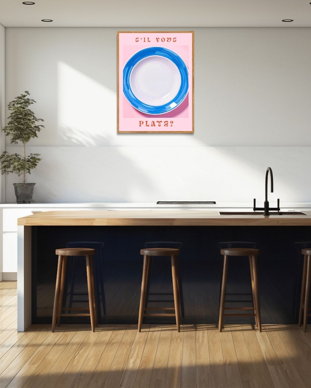 S'il vous plate? Poster – staande poster voor modern interieur