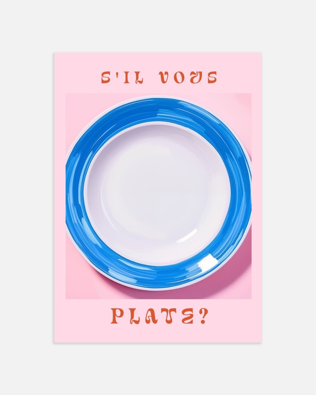 S'il vous plate? Poster – portret wanddecoratie van WallArtistic