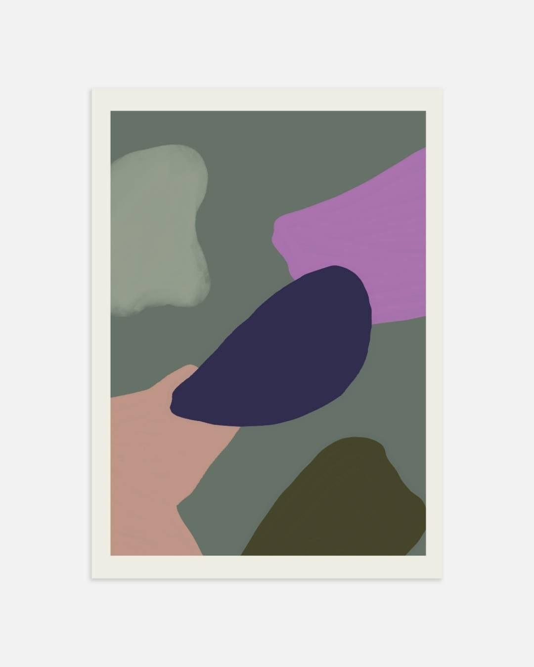 Abstracte natuurlijke vormen Poster – portret wanddecoratie van WallArtistic