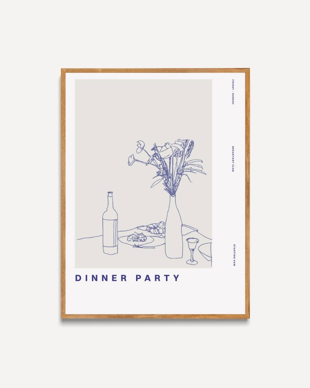 Elegante dinner party Poster – portret poster als wanddecoratie