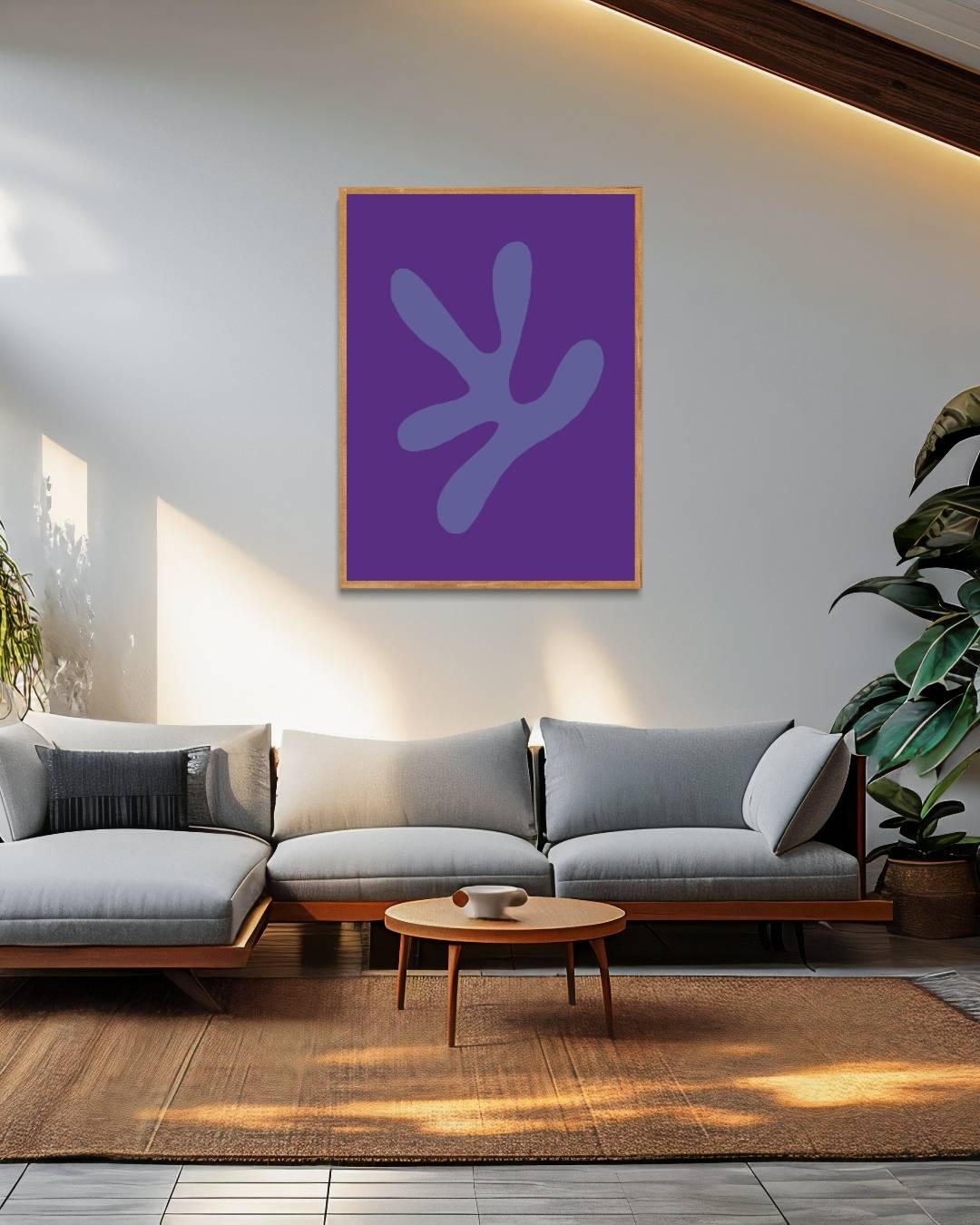 Abstract blauwe vorm Poster – staande poster voor modern interieur