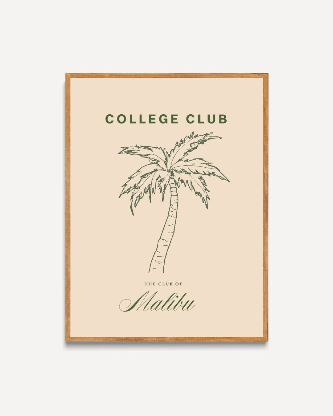 The club of malibu Poster – portret poster als wanddecoratie