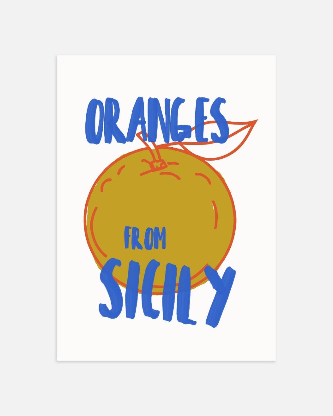 Oranges from Sicily Poster – portret poster als wanddecoratie