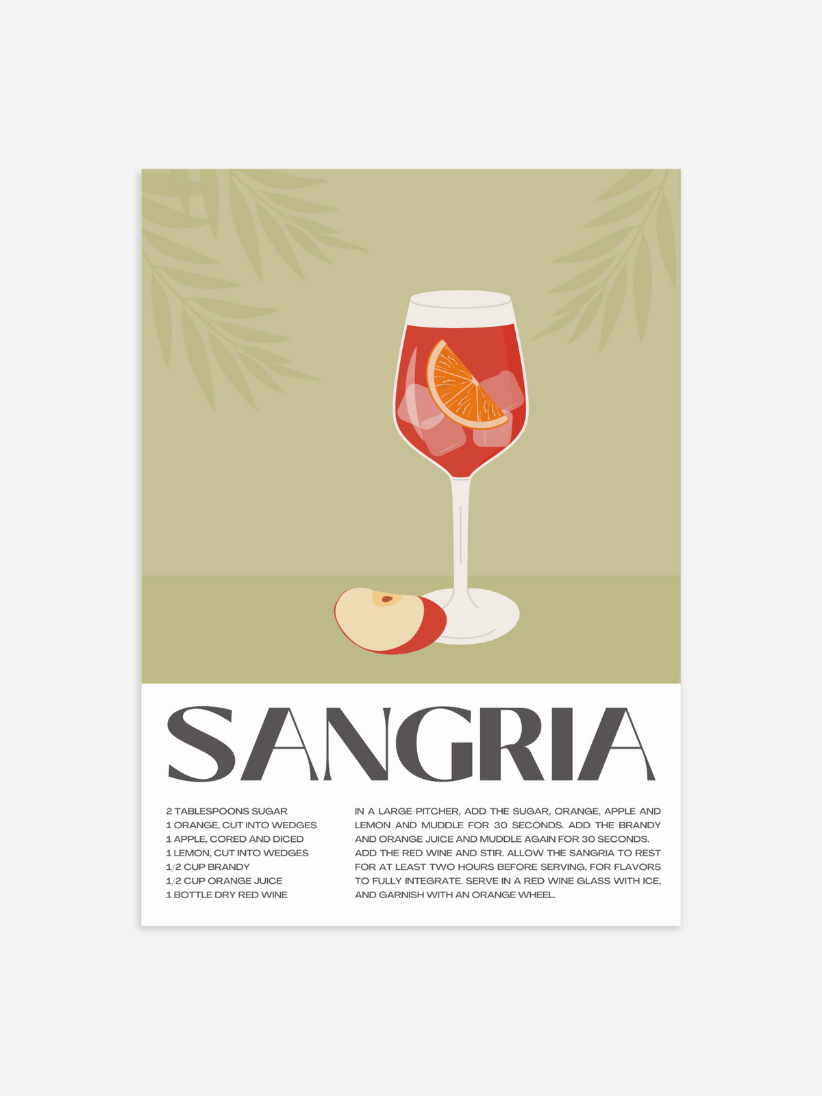 Sangria Poster – portret poster als wanddecoratie