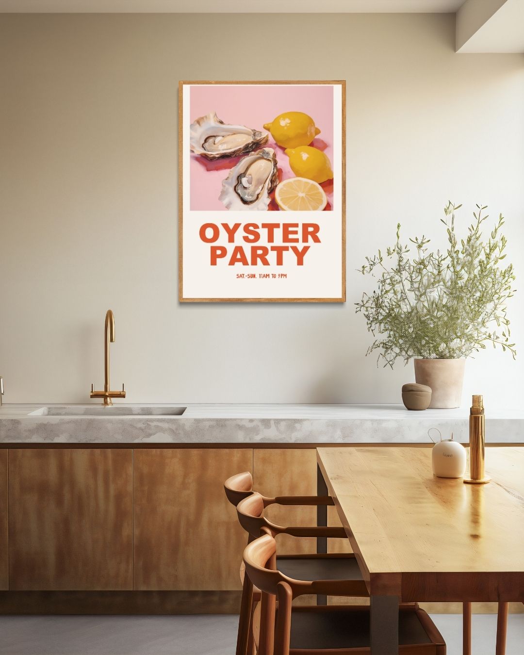 Oyster party Poster – staande poster voor modern interieur