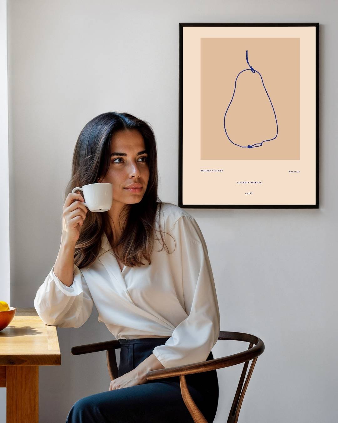 Abstracte peer Poster – staande poster voor modern interieur