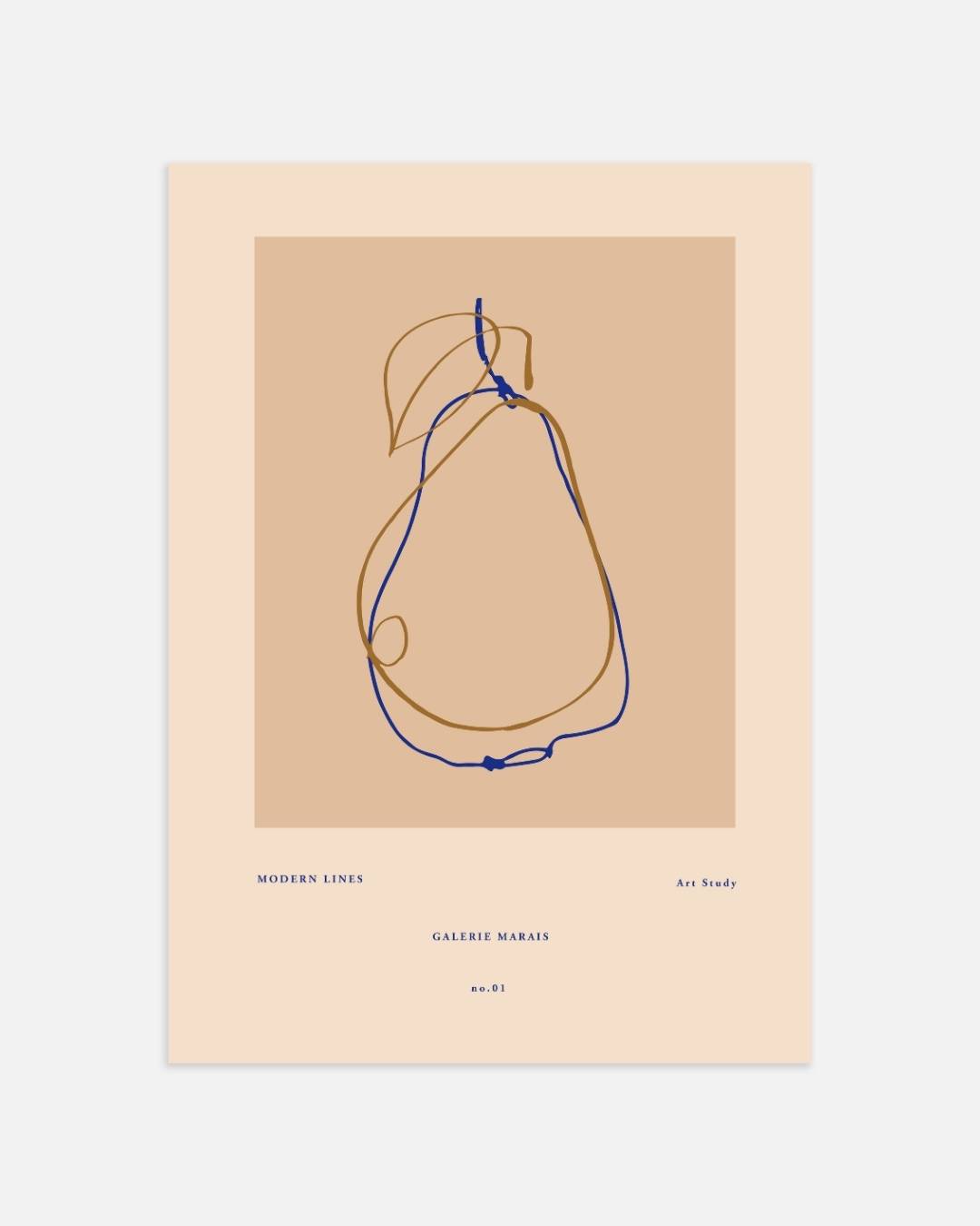 Abstracte fruitstudie Poster – portret wanddecoratie van WallArtistic