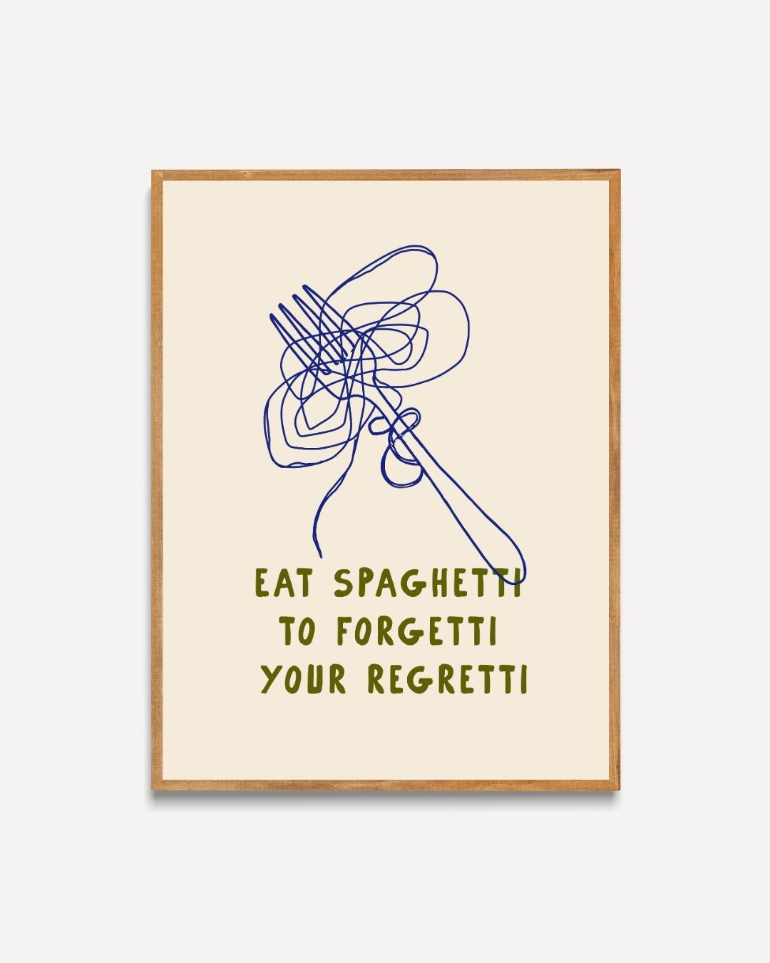 Spaghetti regret Poster – portret poster als wanddecoratie