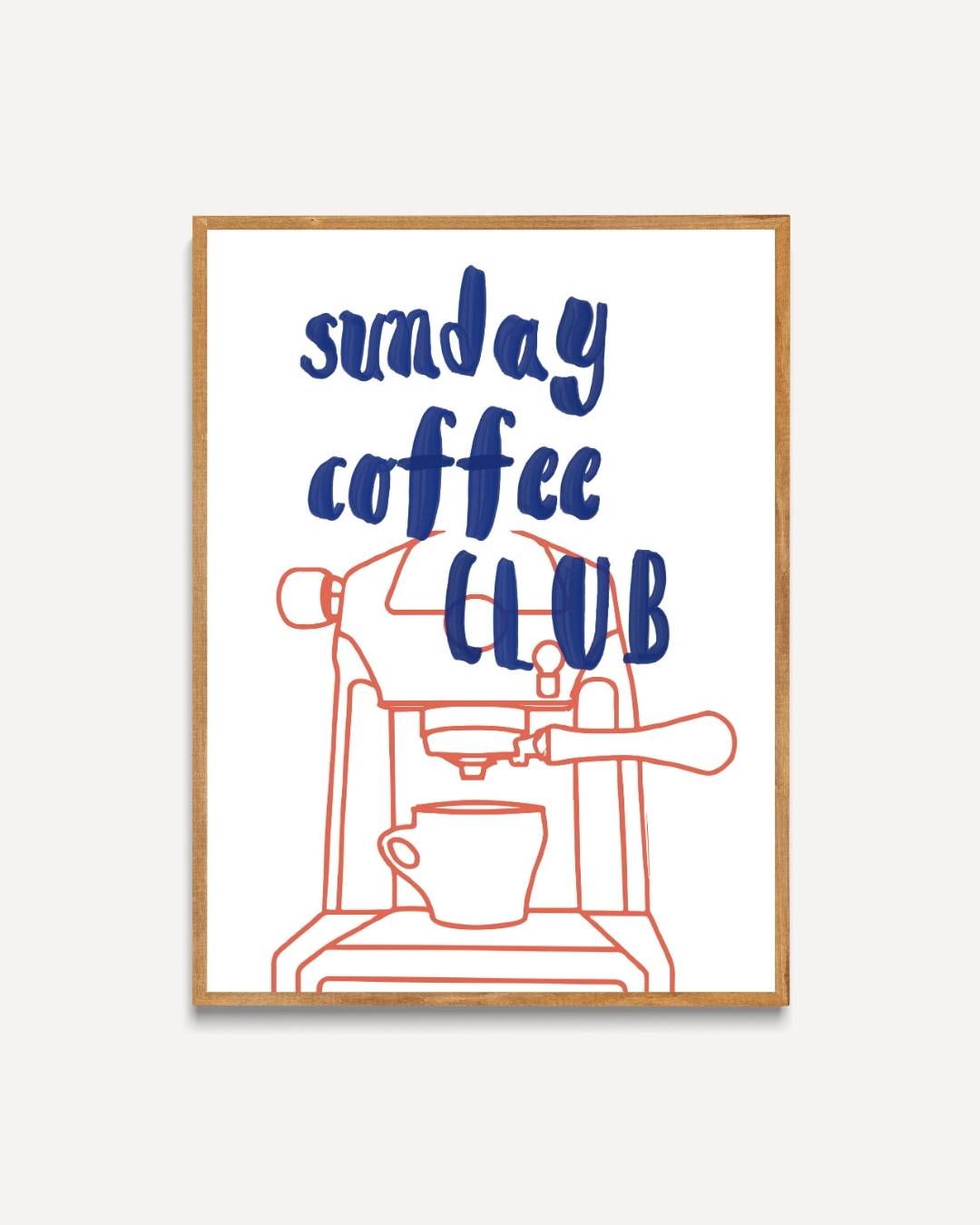 Sunday coffee club Poster – portret poster als wanddecoratie
