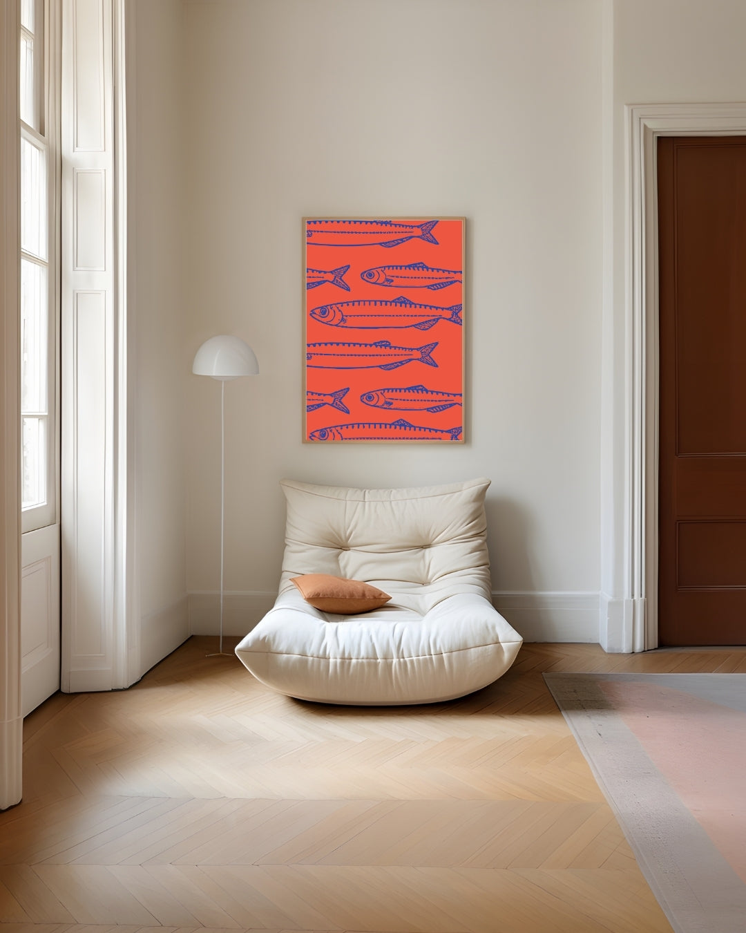 Maritieme Vis Illustratie Poster – staande poster voor modern interieur