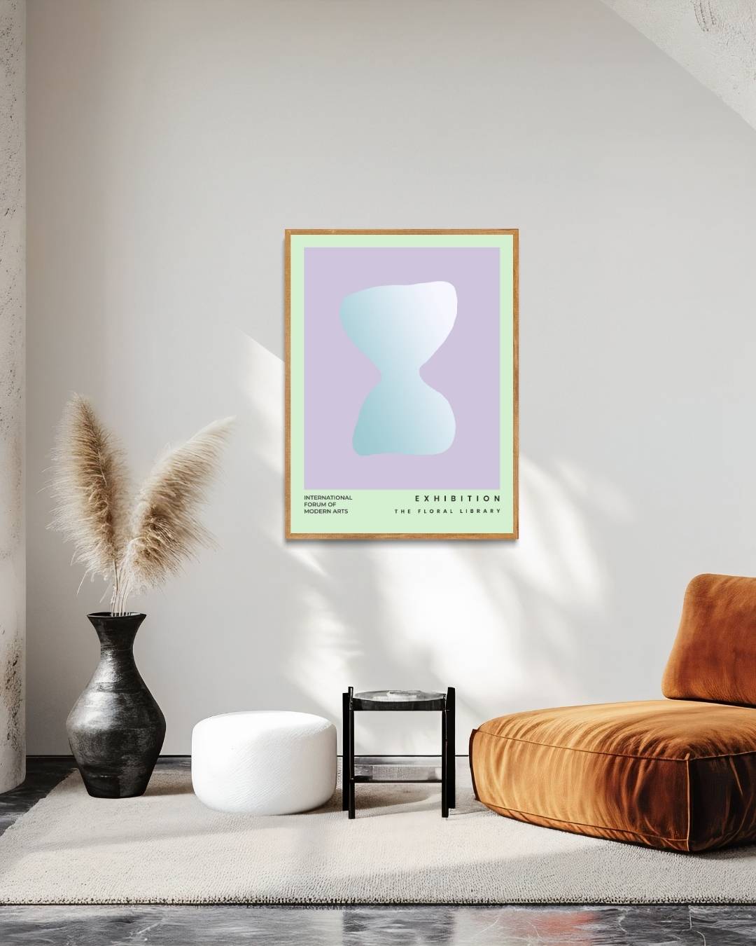 Abstracte expositie Poster – staande poster voor modern interieur