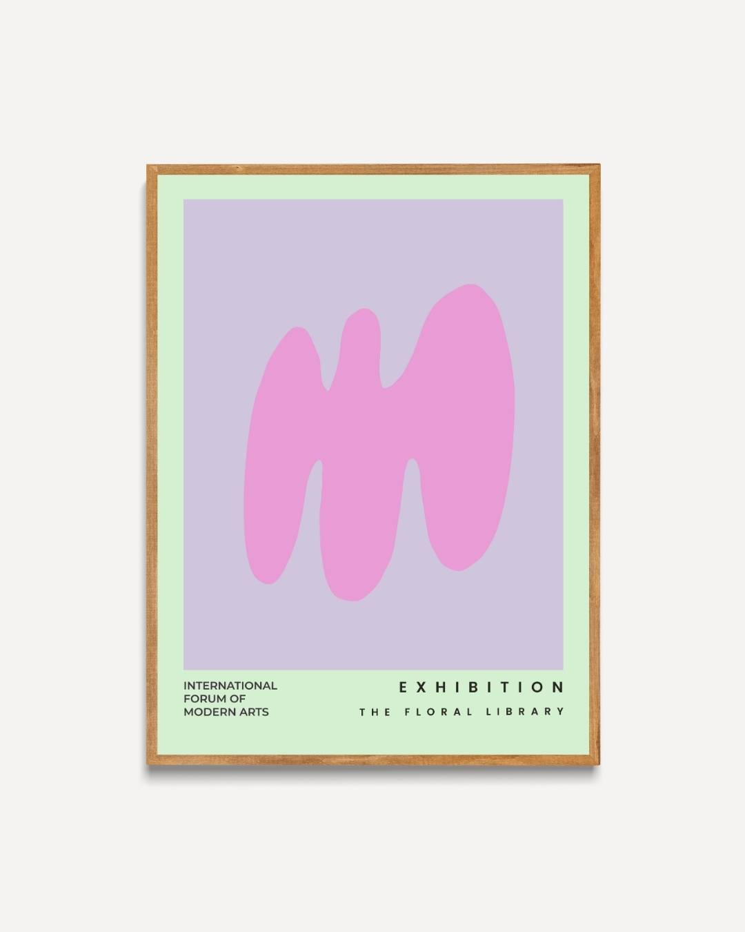 Abstracte roze vorm Poster – portret poster als wanddecoratie