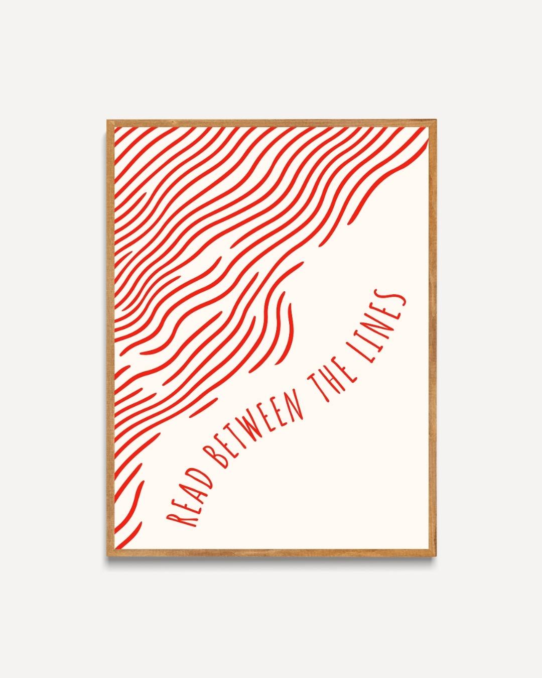 Read between the lines Poster – portret poster als wanddecoratie