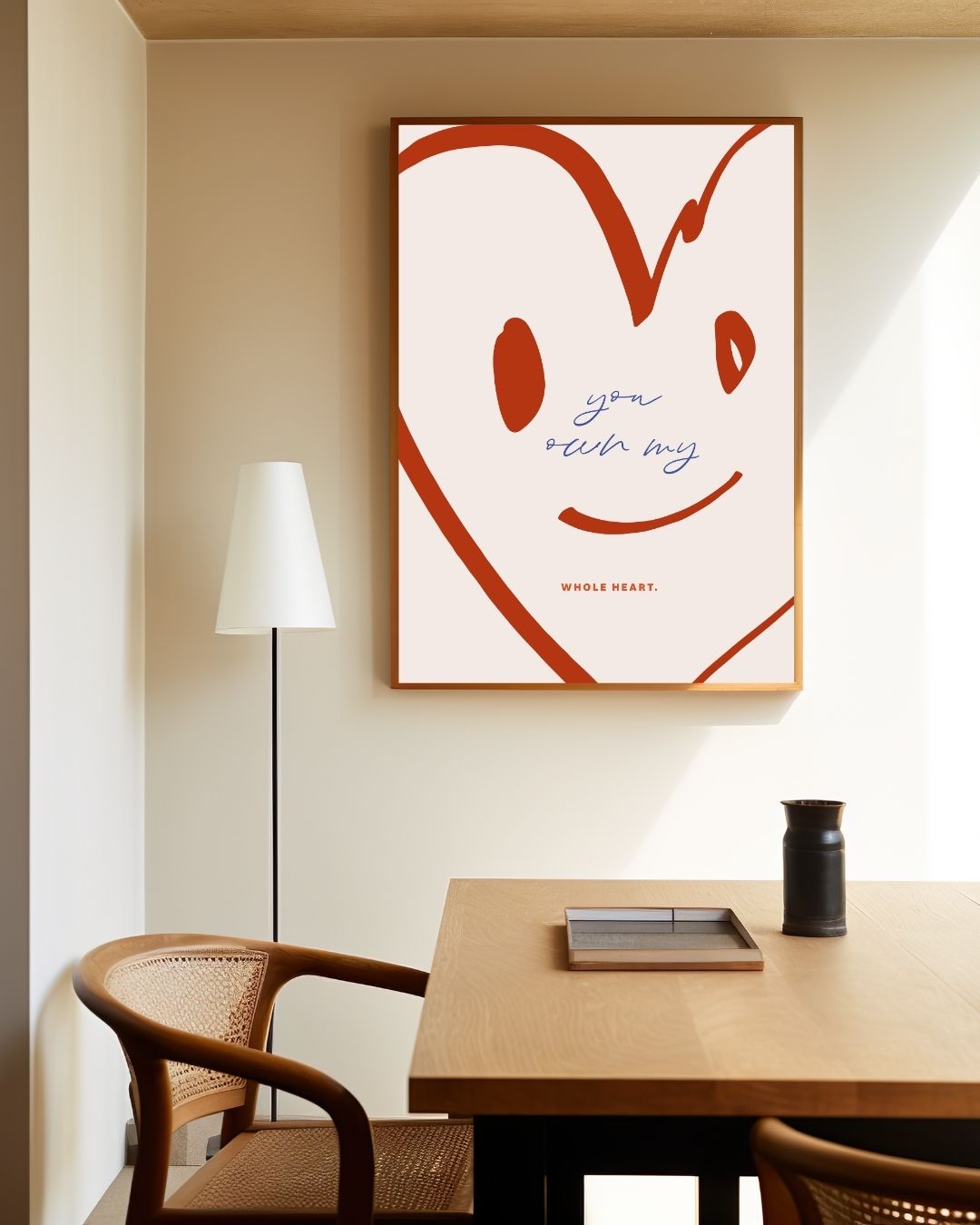 Whole heart Poster – staande poster voor modern interieur