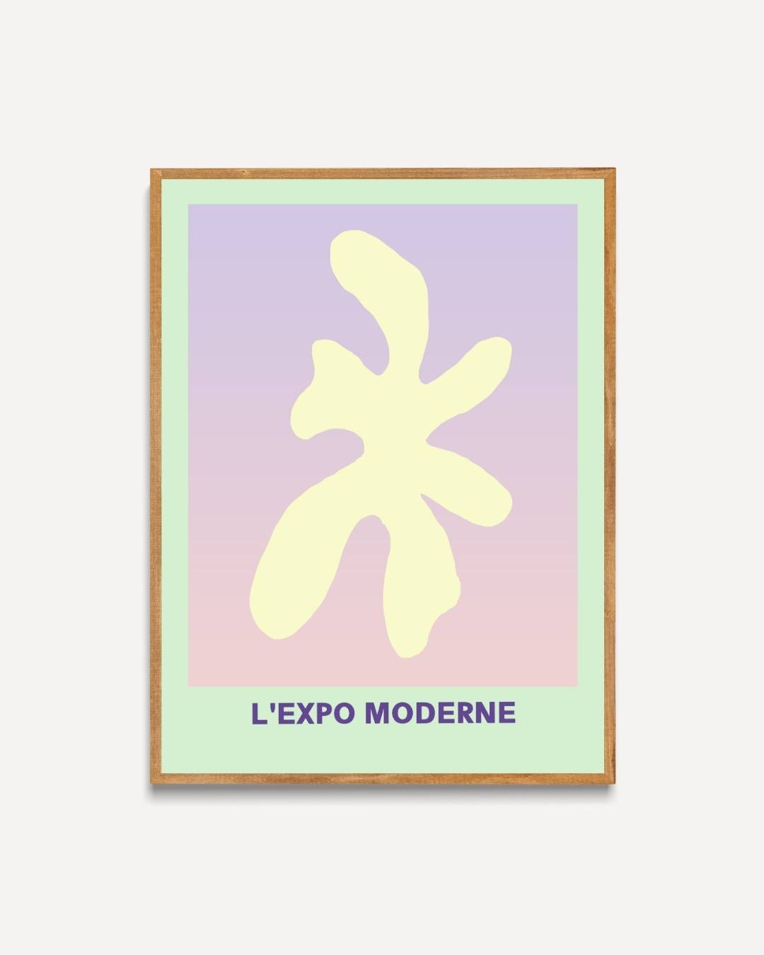 L'Expo Moderne Pastel Poster – portret poster als wanddecoratie