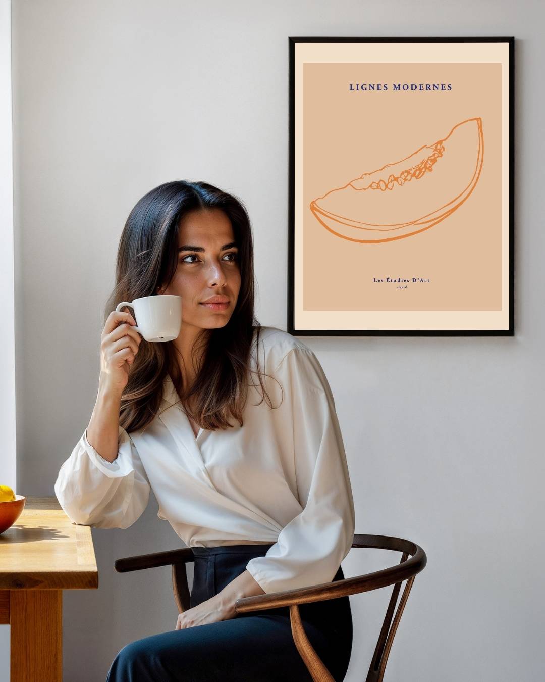 Meloen slice Poster – staande poster voor modern interieur