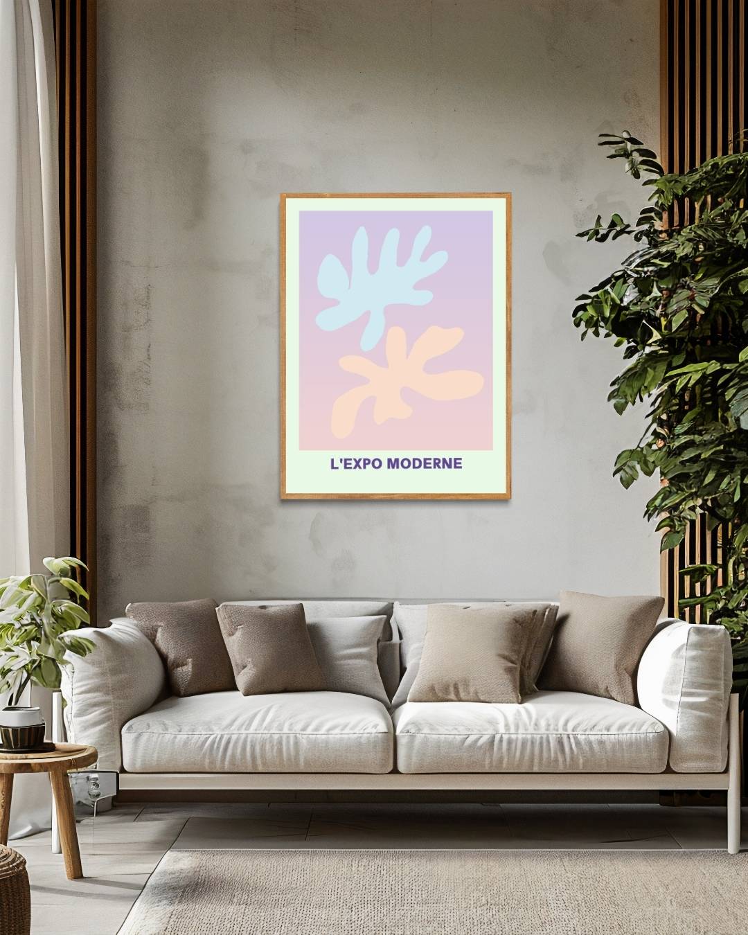 L'Expo Moderne Pastel Poster – staande poster voor modern interieur