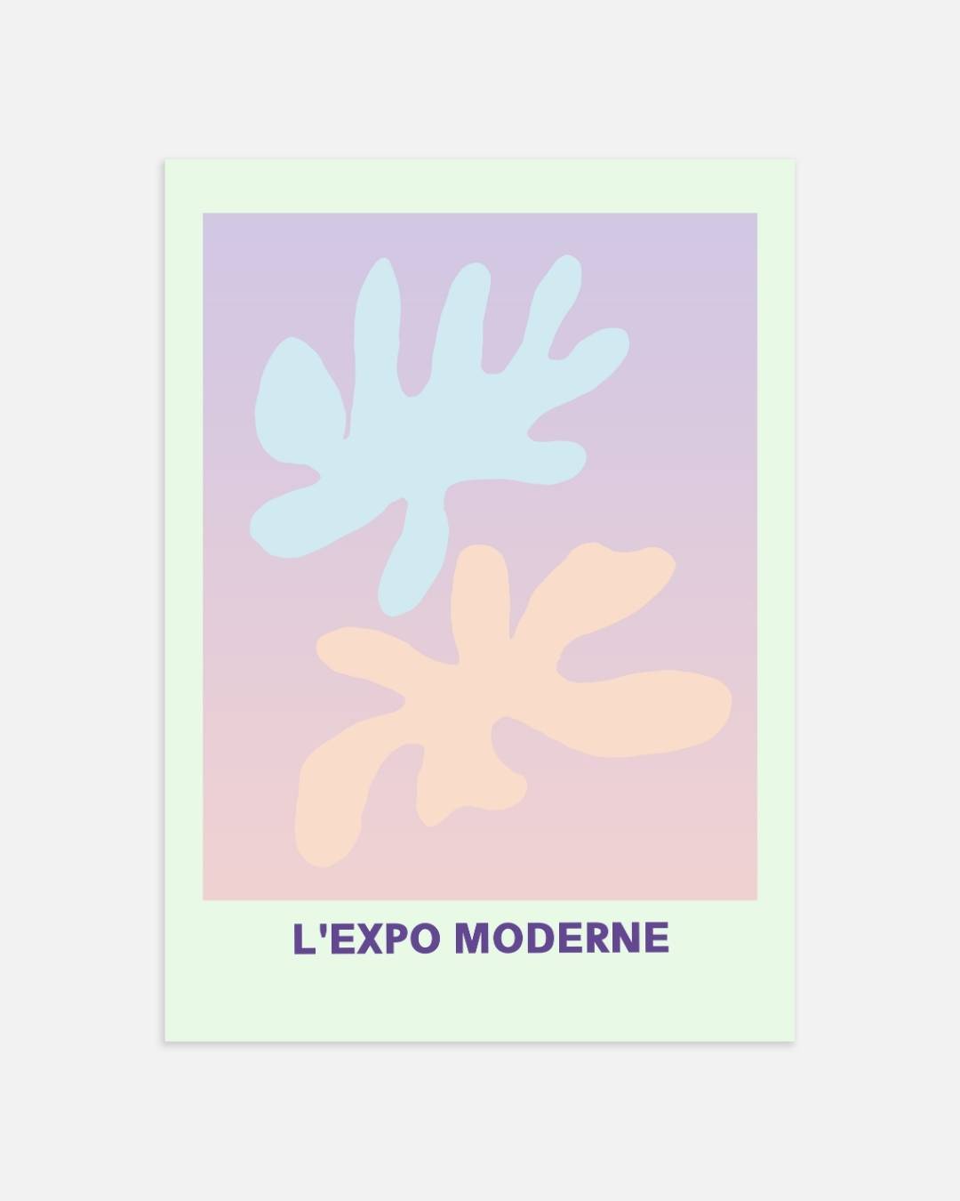 L'Expo Moderne Pastel Poster – portret wanddecoratie van WallArtistic