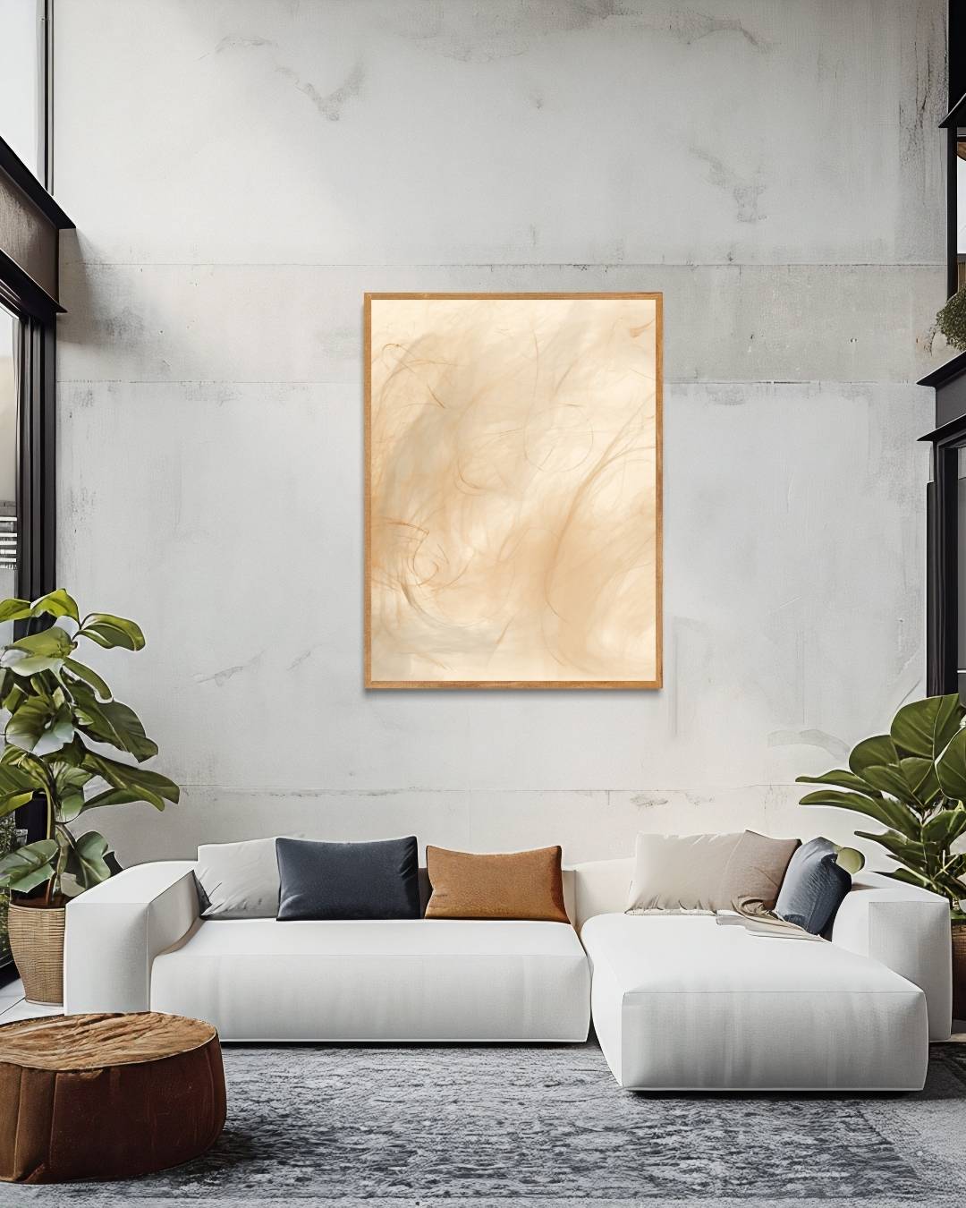 Warme beige tinten Poster – staande poster voor modern interieur