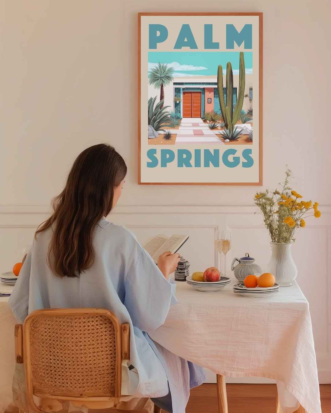 Palm Springs Retro Poster – staande poster voor modern interieur
