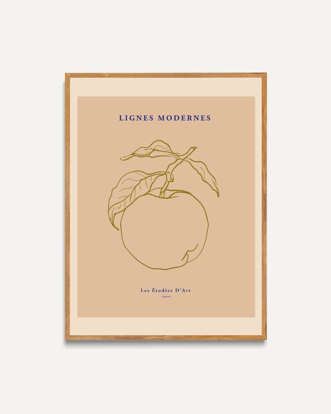 Appel botanical line Poster – portret poster als wanddecoratie