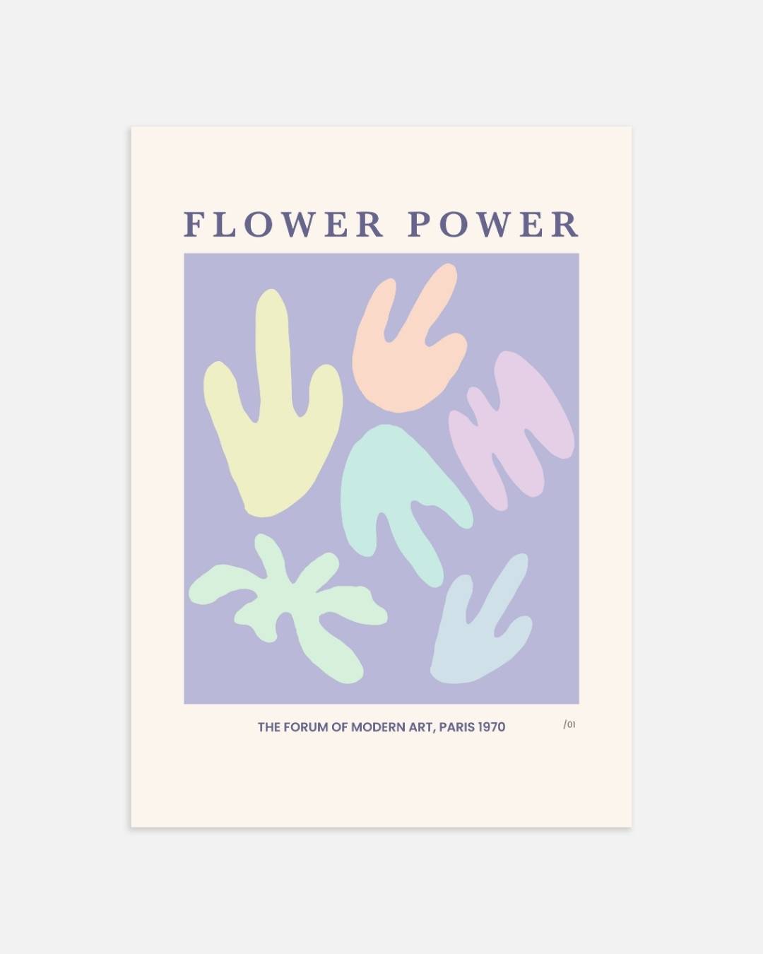 Flower Power Pastel Poster – portret wanddecoratie van WallArtistic