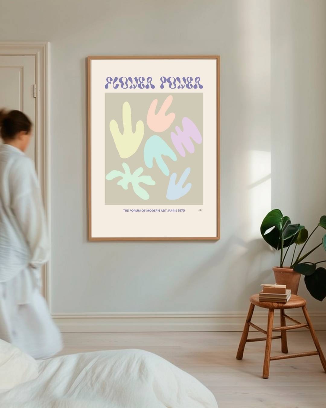 Flower power Poster – staande poster voor modern interieur