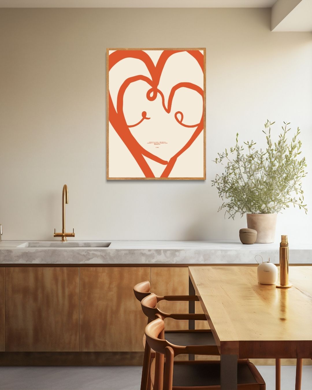 Hart Poster – staande poster voor modern interieur
