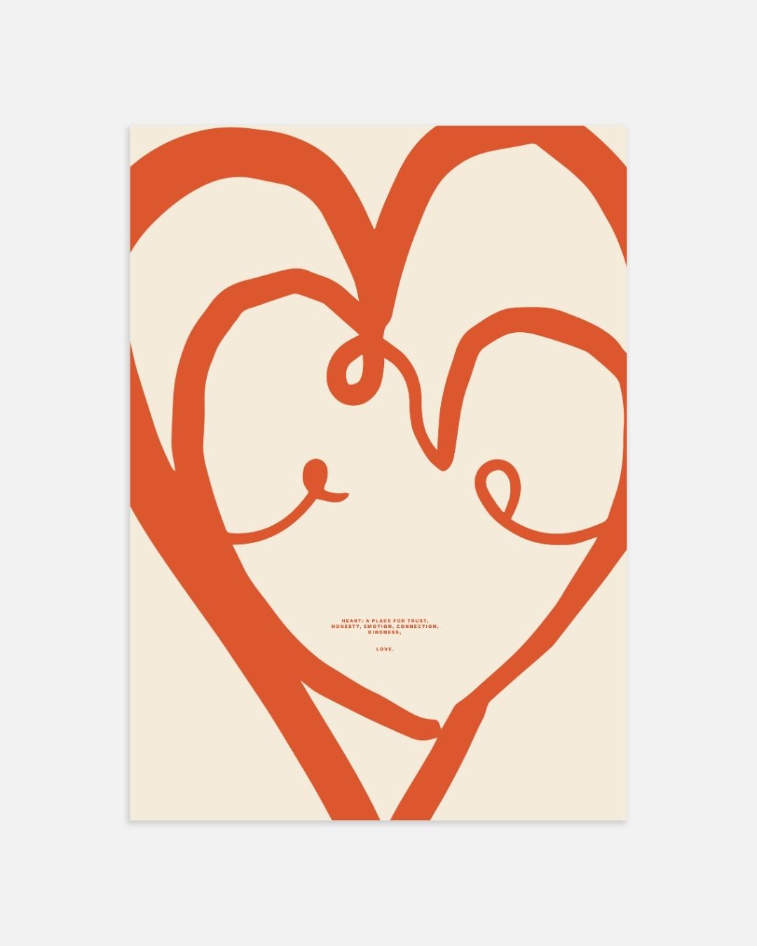 Hart Poster – portret wanddecoratie van WallArtistic