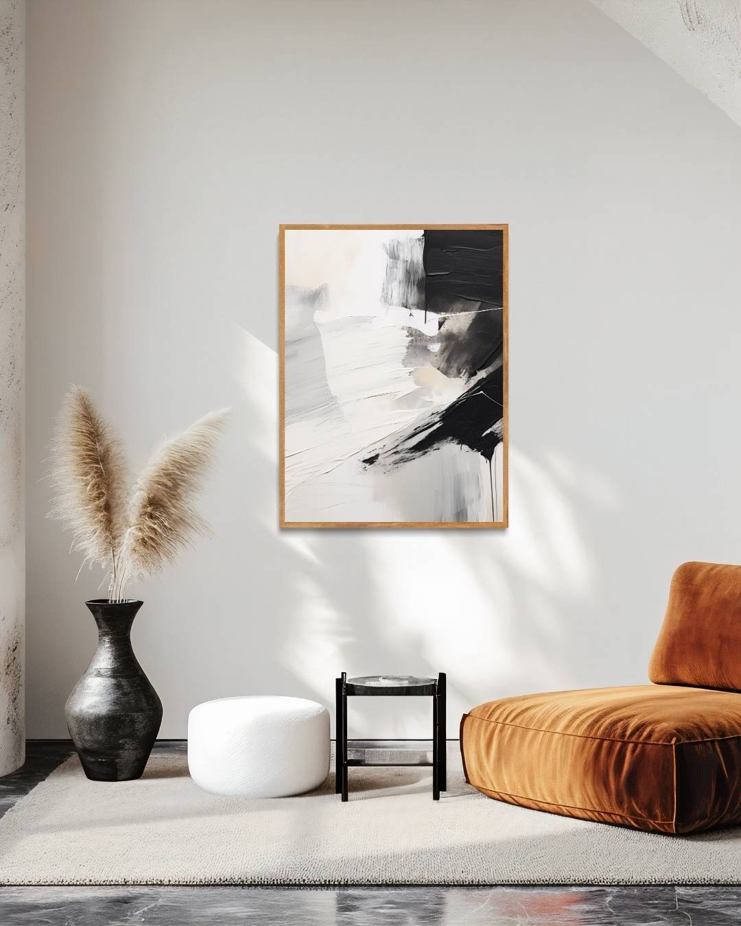 Monochrome texturen Poster – staande poster voor modern interieur