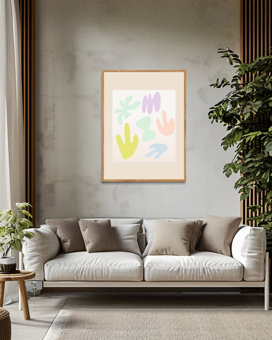 Abstracte pastels Poster – staande poster voor modern interieur
