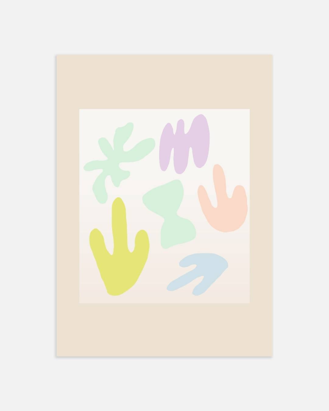 Abstracte pastels Poster – portret wanddecoratie van WallArtistic