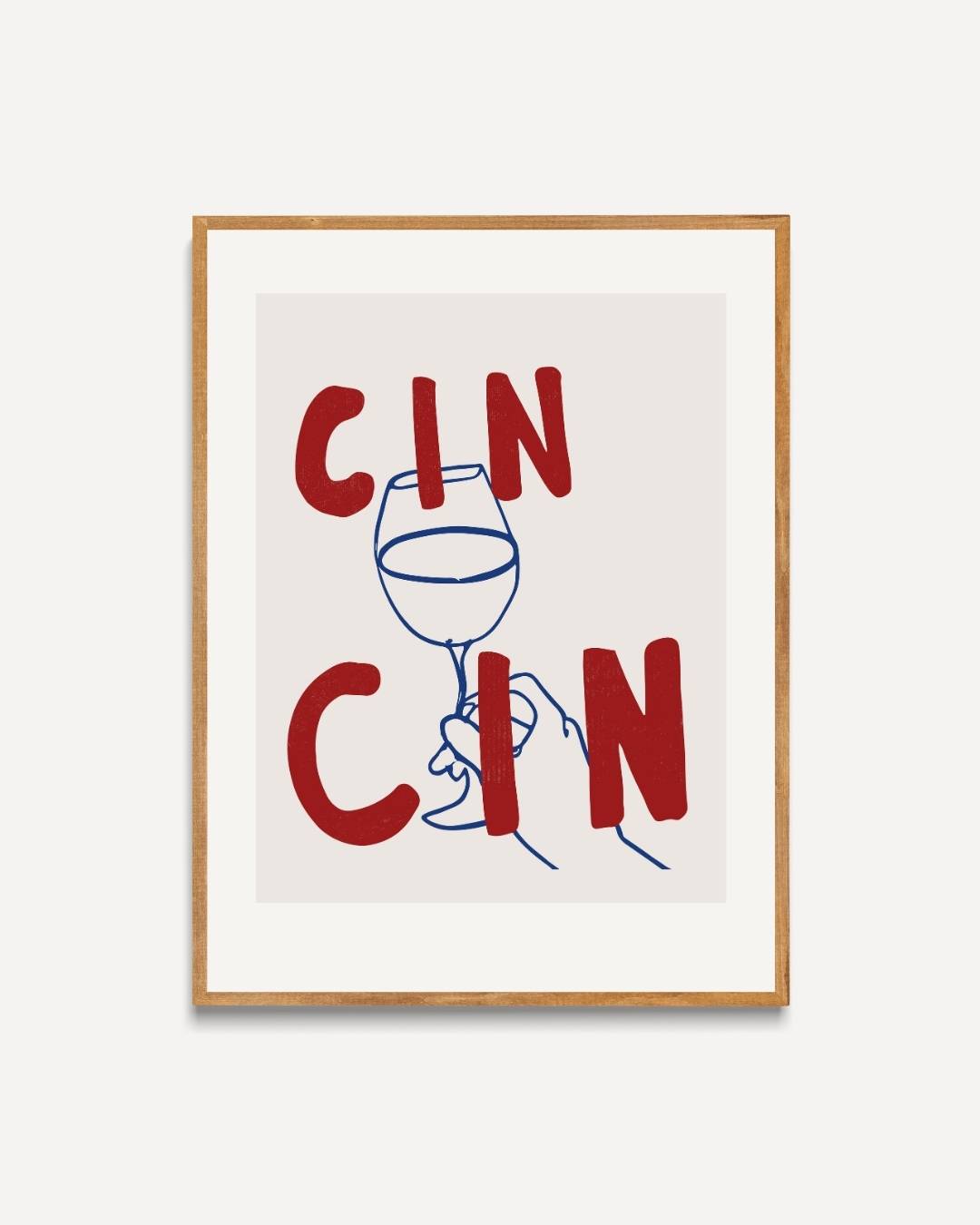 Cin Cin Cheers Poster – portret poster als wanddecoratie