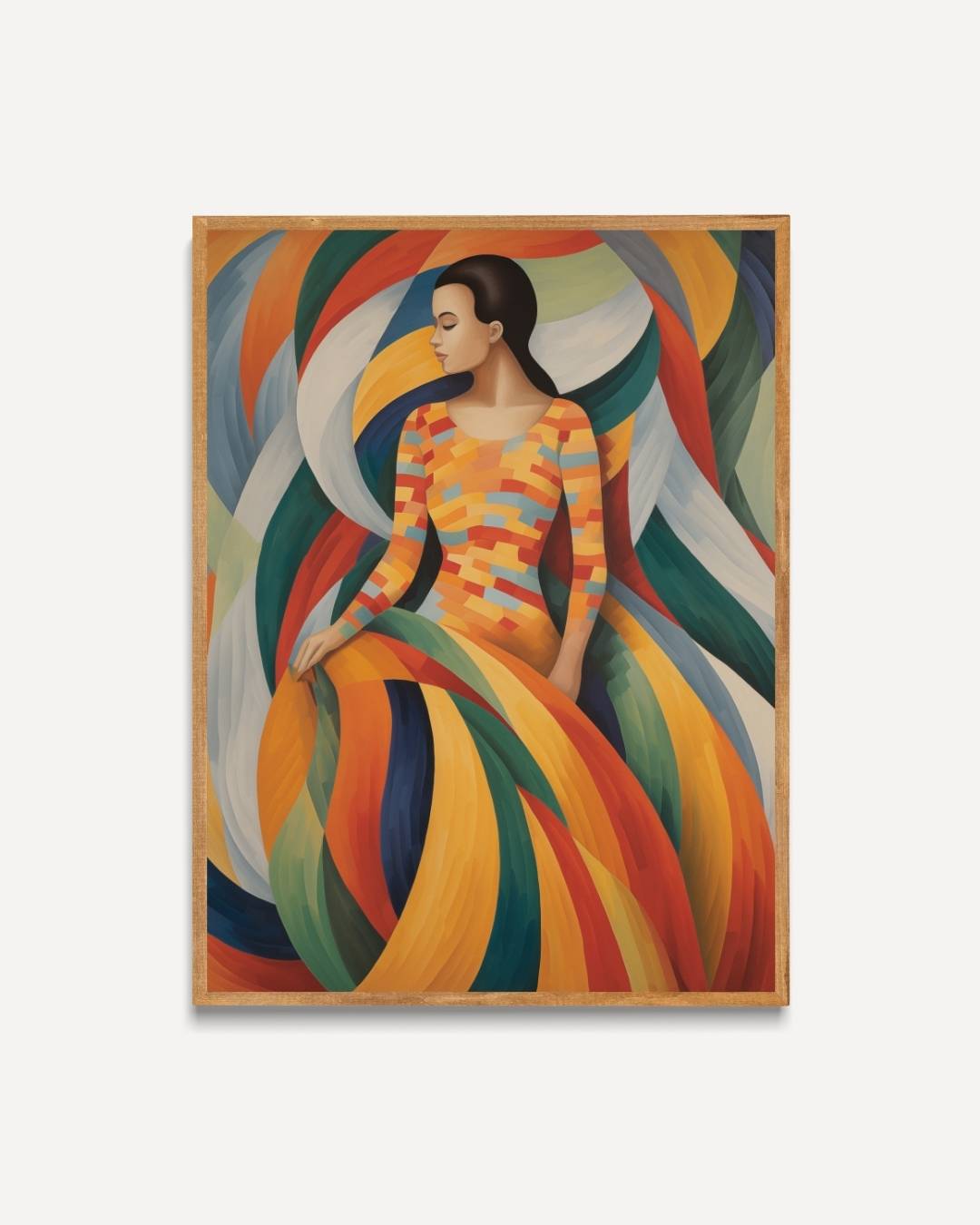 Vibrant abstract portrait Poster – portret poster als wanddecoratie
