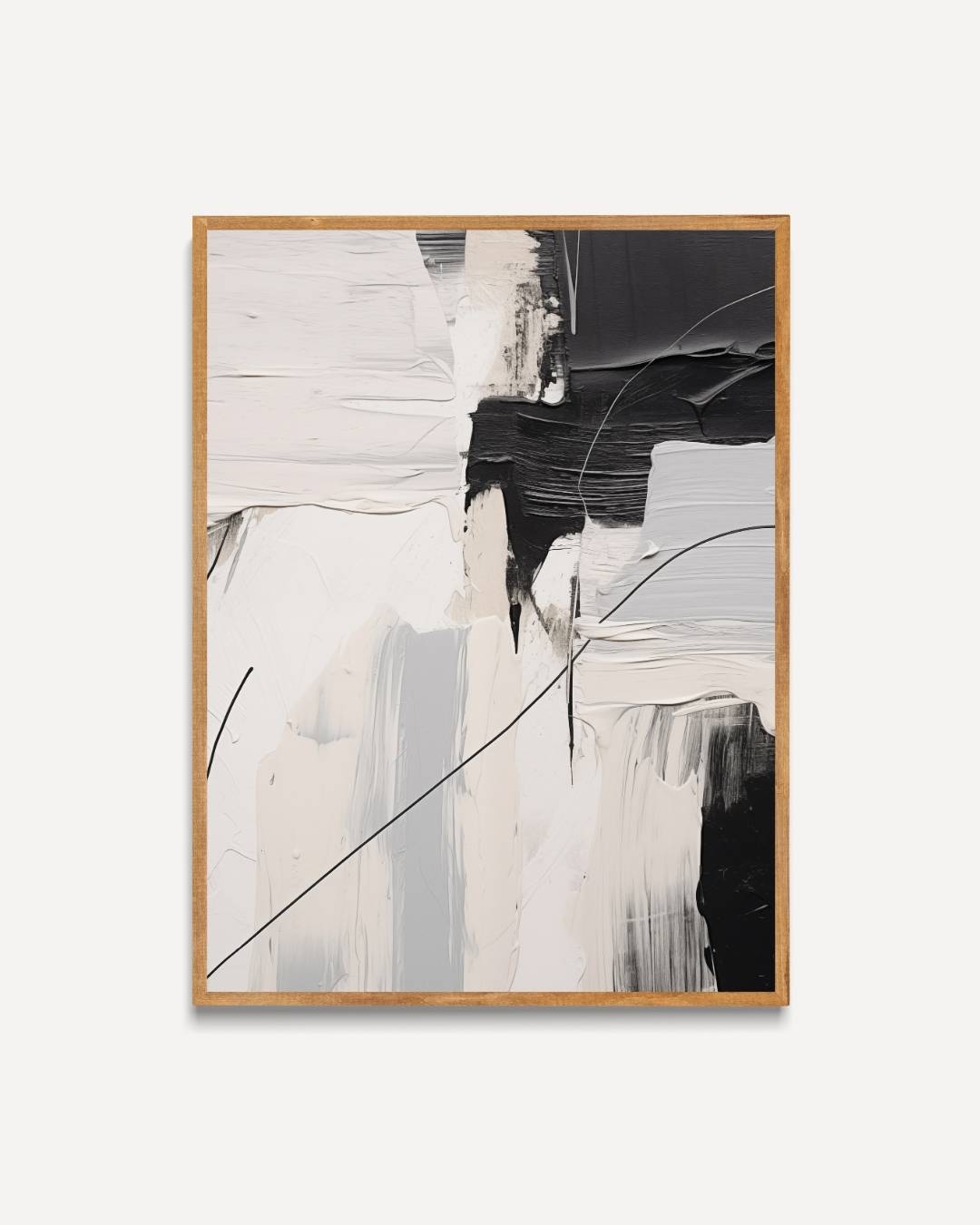 Zwart-wit abstractie Poster – portret poster als wanddecoratie