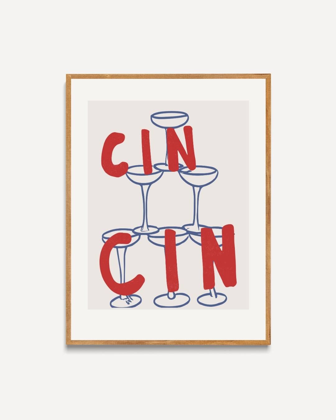 Cin Cin Celebration Poster – portret poster als wanddecoratie