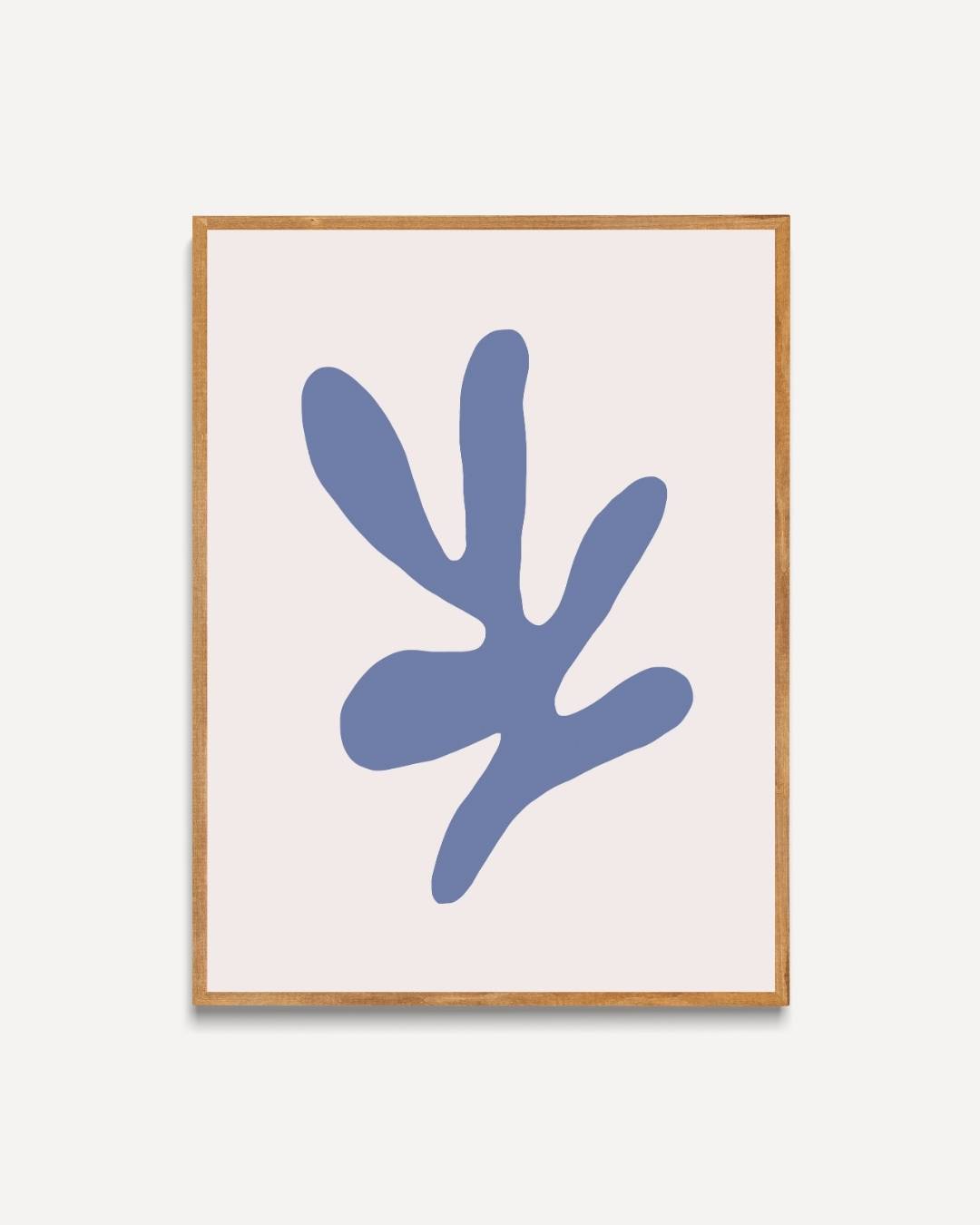 Abstracte blauwe Poster – portret poster als wanddecoratie